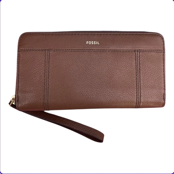 Fossil Brown Gorgeous Crossbody Bag & Wallet~NEW - Picture 4 of 9